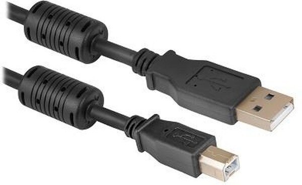 Кабель USB Defender USB 2.0 AM-BM 30AWG, никель, 5м 1