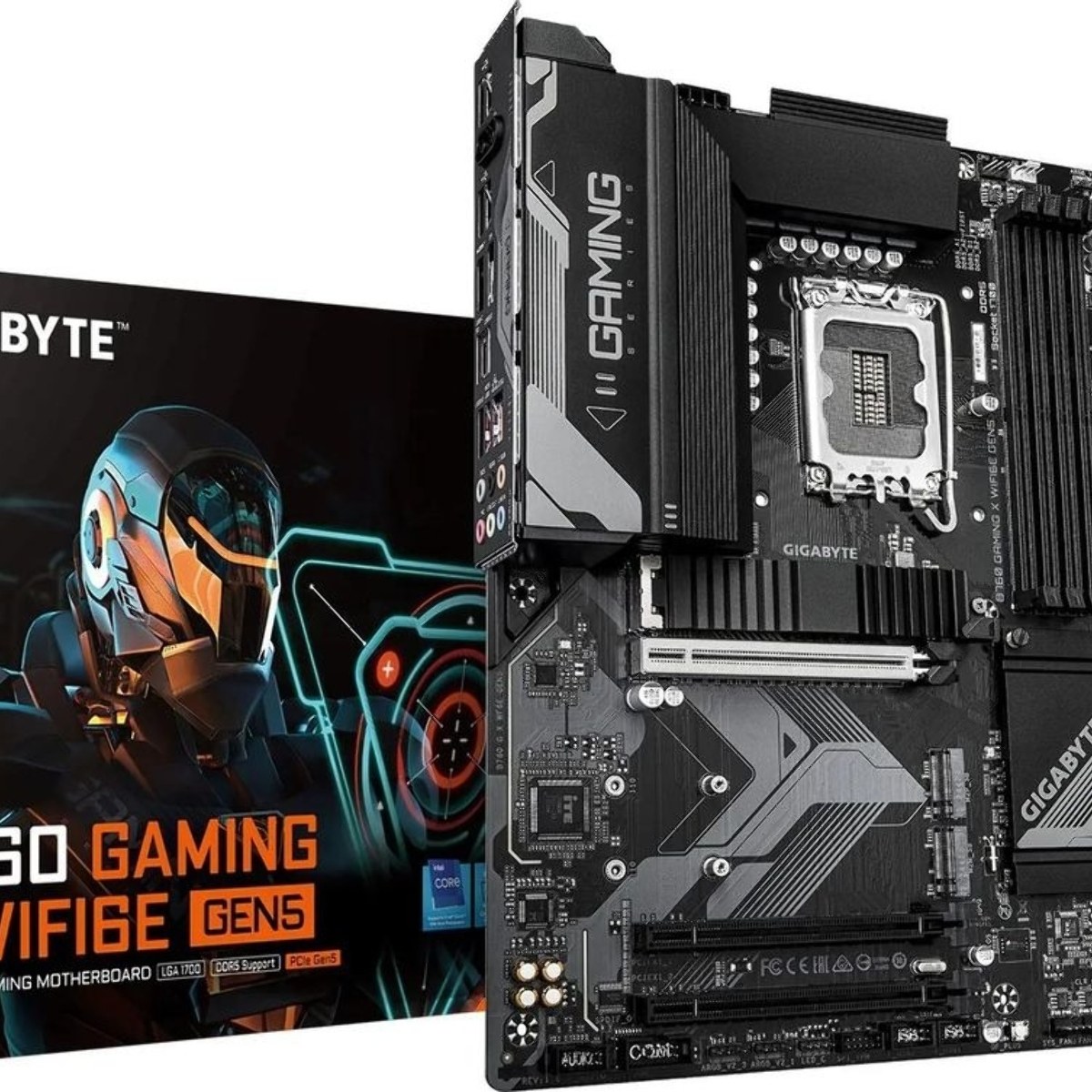 Материнская плата GIGABYTE B760 GAMING X WIFI6E GEN5, LGA1700, Intel B760, 4xDDR5, 4xSATA, 3xM.2, 1xPCIe 5.0 x16, DisplayPort, HDMI, 1x2.5Gb LAN, USB Type-C, 6x3.5 мм, 7.1, ATX