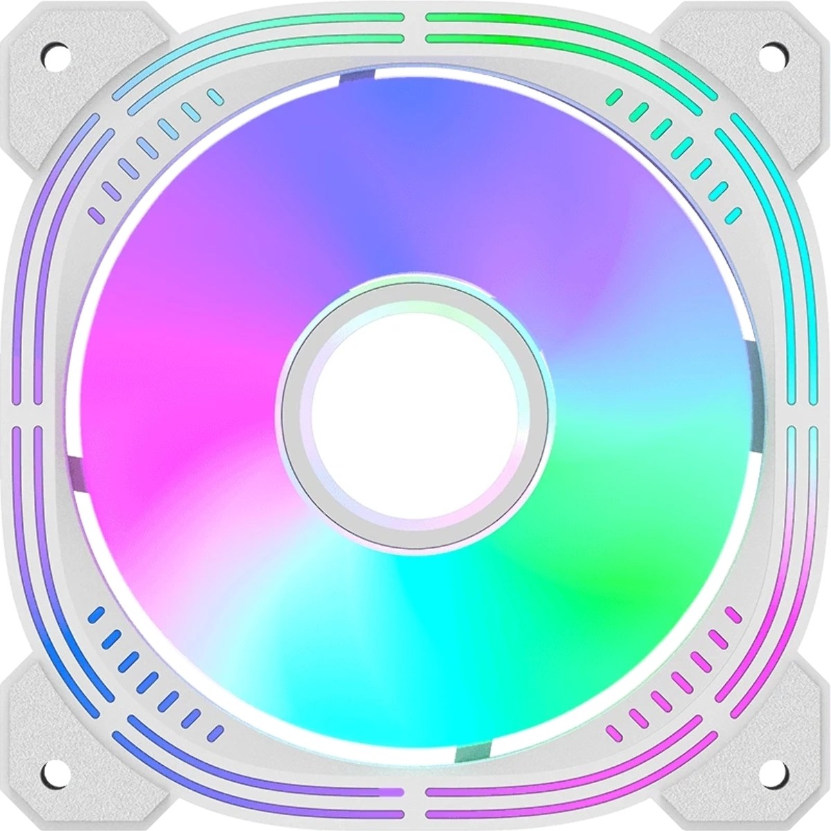 Вентилятор для корпуса Formula Nulight 12WH RGb 120х120x25 белый 3-pin 4-pin (Molex) 19.06дБ (NULIGHT 12WH FR) Ret