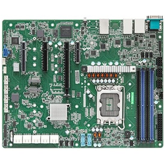Материнская плата серверная ASRock EC266D4-4L, LGA1700, Intel C266, 4xDDR5 (ECC), 14xSATA, 2xM.2, 1xPCIe 5.0 x16, 1xPCIe 5.0 x8, 1xPCIe 4.0 x4, 1xVGA, 5x1Gb LAN (вкл. IPMI), 2xUSB-A 5Gbps, 1xCOM, ATX