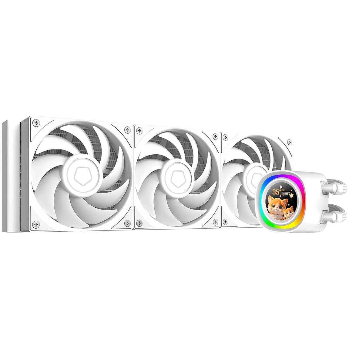 Система жидкостного охлаждения ID-Cooling FX360 LCD ARGb Soc-AM5/AM4/1200/1700/1851 черный 4-pin 27.2dB Al+Cu LCD 350W Ret
