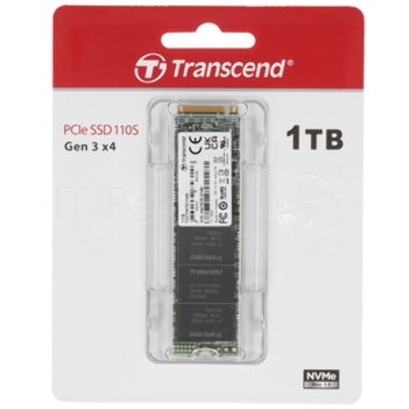 Накопитель SSD Transcend SSD MTE110S, 2048Gb, M.2(22x80мм), NVMe, PCIe 3.0 x4, 3D TLC, R/W 2500/1700Mb/s, IOPs 200 000/250 000, TBW 800, DWPD 0.2 (12 мес.)