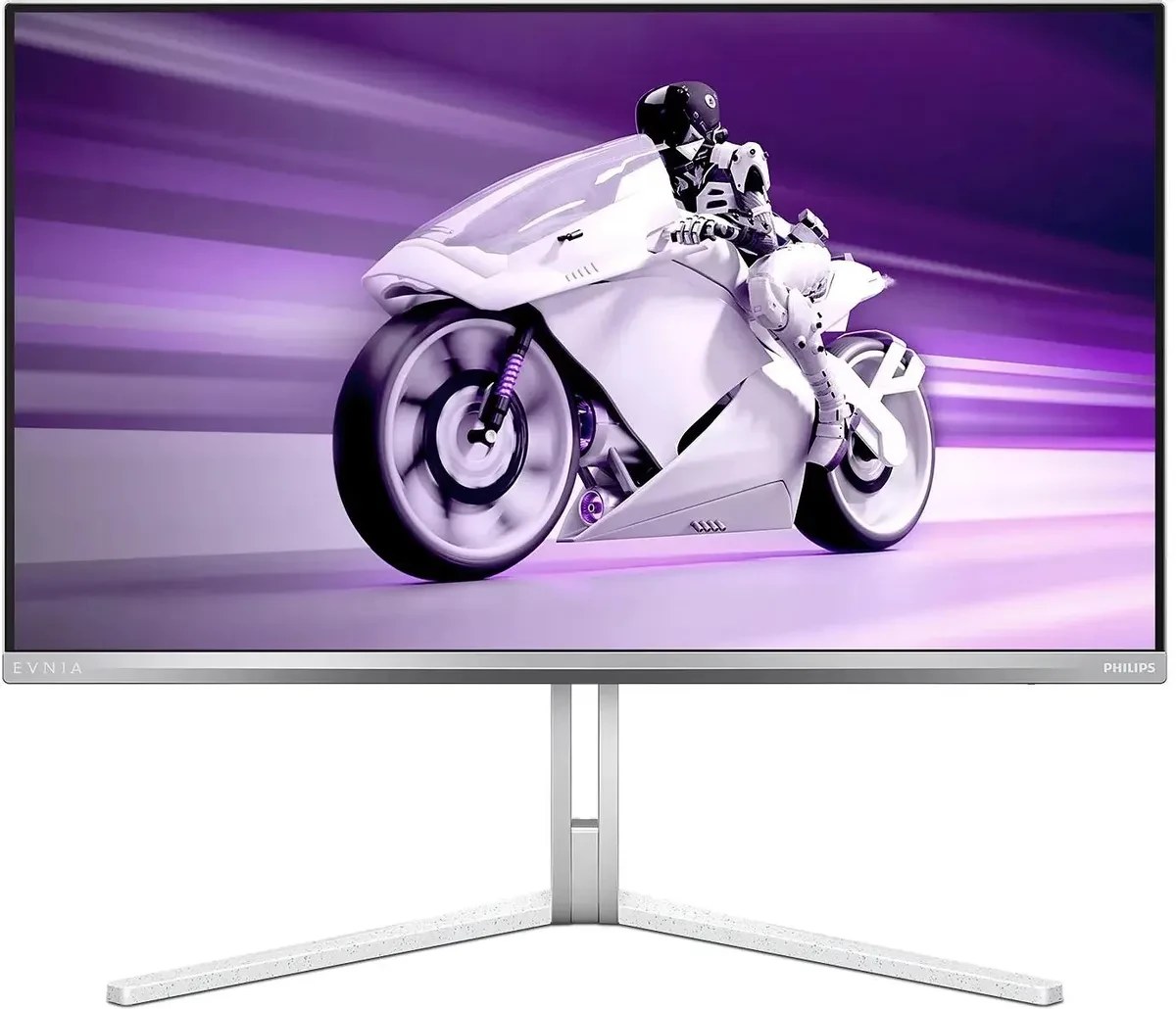 Монитор 27" Philips Evnia 27M2N8800 QD-OLED 3840x2160, 240 Гц, 0.03 мс, 16:9, 1000 кд/м², 2xHDMI 2.1, DP 2.1, USB Hub (2x USB), 3.5 Jack, DisplayHDR True Black 400, FreeSync Premium Pro, динамики (2x5 Вт), белый