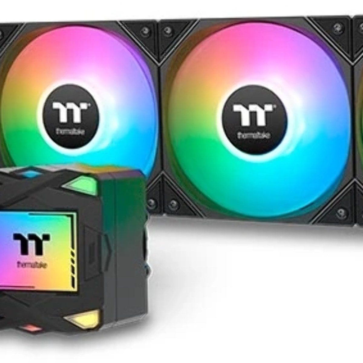 Система жидкостного охлаждения Thermaltake LA360 ARGB Soc-AM5/AM4/1200/1700/1851 черный 4-pin 38.35dB Al+Cu Ret (CL-W459-PL12SW-A)