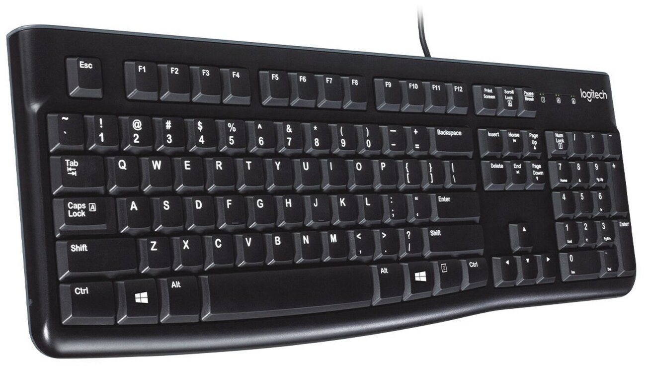 Клавиатура проводная Logitech K120 for business, USB черный (неоригинальная гравировка)