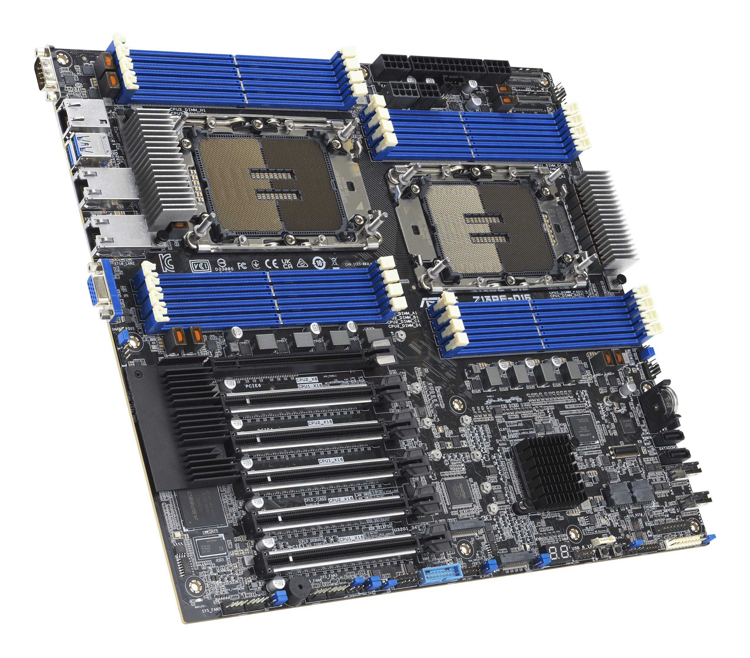Материнская плата ASUS Z13PE-D16, LGA 4677, Intel C741, 16xDDR5, 10xSATA, 2xM.2, 5xPCIe 5.0 x16, 2x25Gb LAN, E-ATX