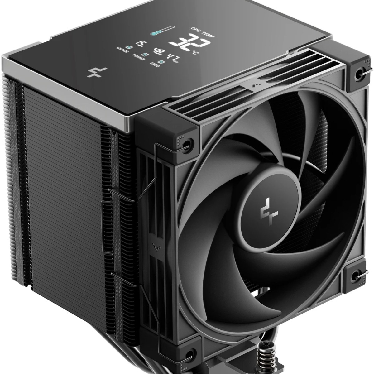 Кулер для процессора DEEPCOOL AK500 G2 DIGITAL NYX LGA1851/1700/1200/115X/AM5/AM4 (9шт/кор, TDP 240W, PWM, Fan 120мм, 5 тепл. Трубок, Copper Base, черный) RET (R-AK500G2-BKNNMN-GJD-1)
