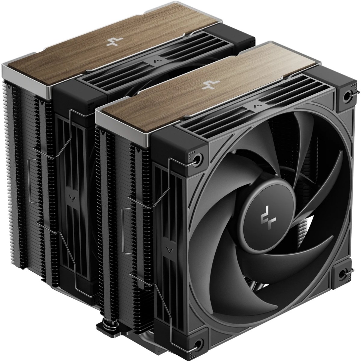 Кулер для процессора DEEPCOOL AK620 G2 LGA1851/1700/1200/115X/AM5/AM4 (8шт/кор, TDP 260W, PWM, DUAL Fan 120мм, 6 тепл. трубок, Copper Base, Wood-grain top cover, черный) RET (R-AK620G2-BKNNMN-GJD)