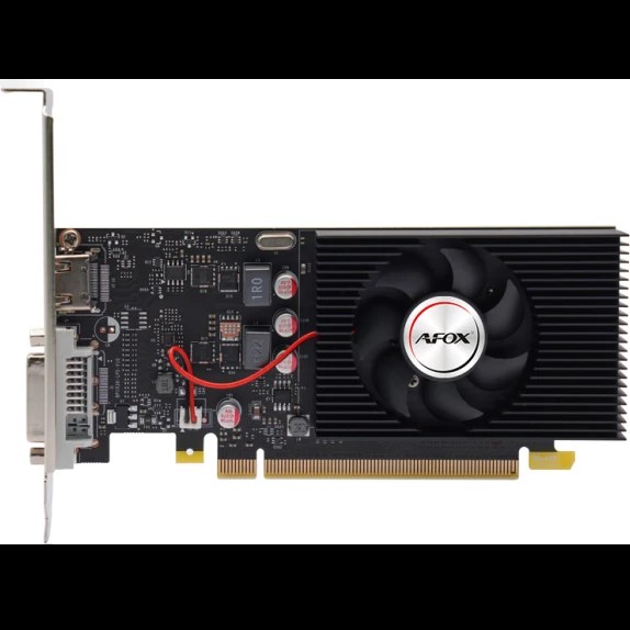 Видеокарта AFOX GeForce GT 1030, 2 GB GDDR5, 64 bit, DVI-D, HDMI, GPU 1468 МГц RTL