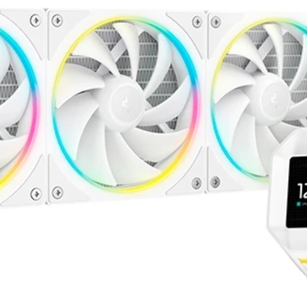 Система жидкостного охлаждения Deepcool LM360 WH ARGb Soc-AM5/AM4/1200/1700/1851 белый 4-pin 19-36dB Al LCD 250W 1729gr Ret (R-LM360-WHDMMC-1)