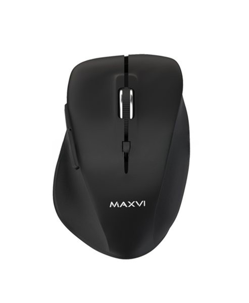 Мышь беспроводная Maxvi MWS-02 черный, 6 кнопок, 1600 dpi