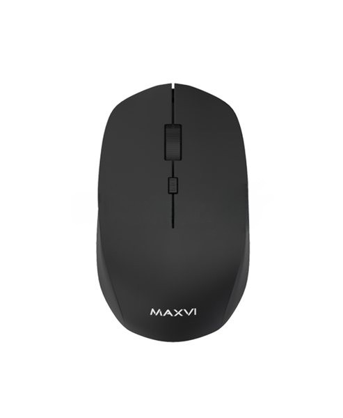 Мышь беспроводная Maxvi MWS-03 черный, 4 кнопки, 1600 dpi
