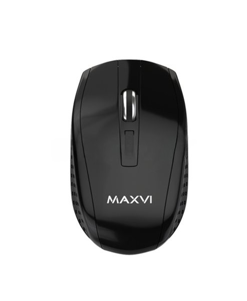 Мышь беспроводная Maxvi MWS-04 черный, 4 кнопки, 1600 dpi