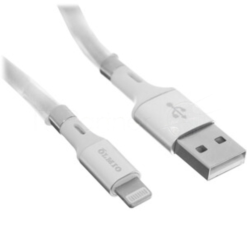 Кабель OLMIO MAGNET, USB 2.0 - Lightning, 1.2м, 2.1A,