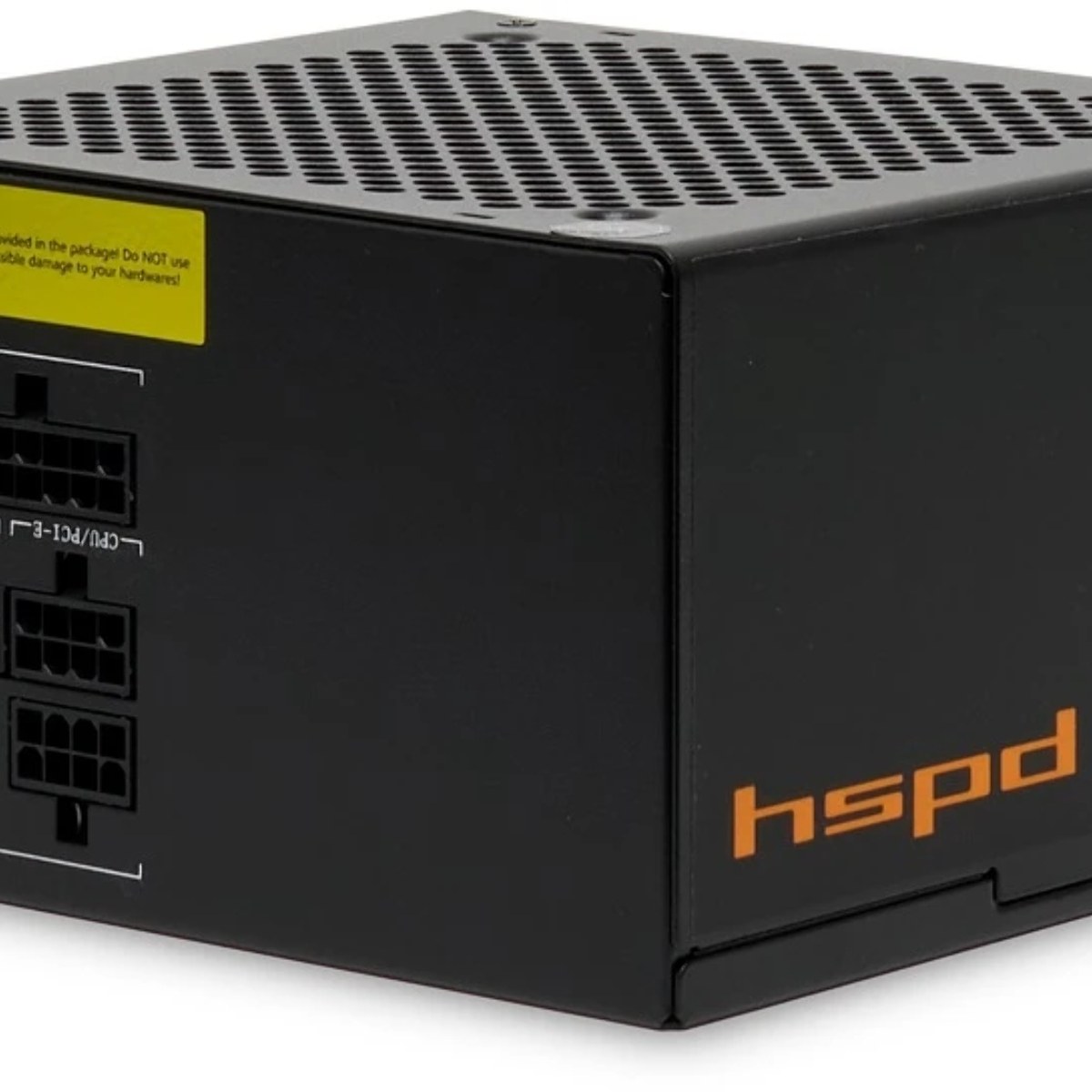 Блок питания Power Supply HSPD, 850W 80 PLUS Gold (ATX, 2.52, Full modular, 1x24(20+4)pin 600мм, 2xCPU 8(4+4)pin 700мм, 2xPCIe*2 8(6+2)pin 600+150мм, 2xSATA*3 500+150+150мм, 1xMOLEX*3 500+150+150мм, Active, 120x120мм, 150x140x86мм, APFC, OVP, OPP, SCP, UVP, OCP, OTP, NLO, SIP, black)