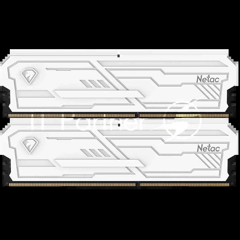 Оперативная память Netac Shadow III, DDR4, 16GB (2x8GB), 3200 MHz, CL16, с радиатором, белый