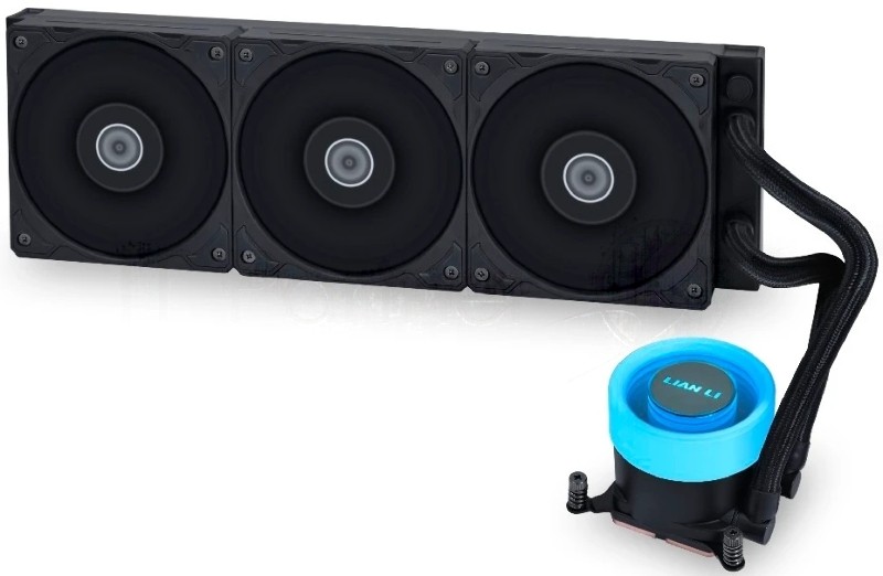 Система жидкостного охлаждения Lian Li GA II Lite 360 Performance Black, 360 мм, 3x120 мм, 200-2500 об/мин, 29.8 дБ, 4-pin PWM, без подсветки, черный