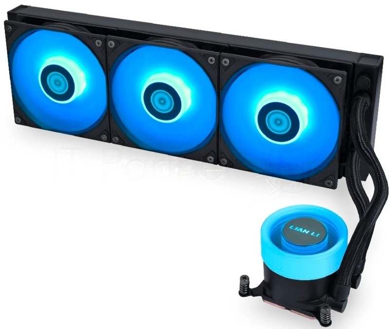 Система жидкостного охлаждения Lian Li GA II Lite 360 RGB Black, 360 мм, 3x120 мм, 300-2500 об/мин, 34.8 дБ, 4-pin PWM, ARGB, черный