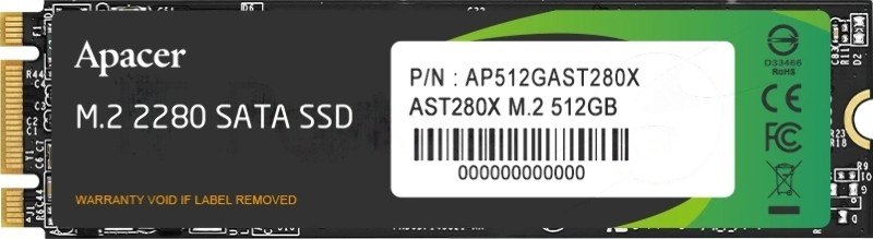 Накопитель SSD Apacer M.2 2280 512GB AST280X Client SSD AP512GAST280X-1
