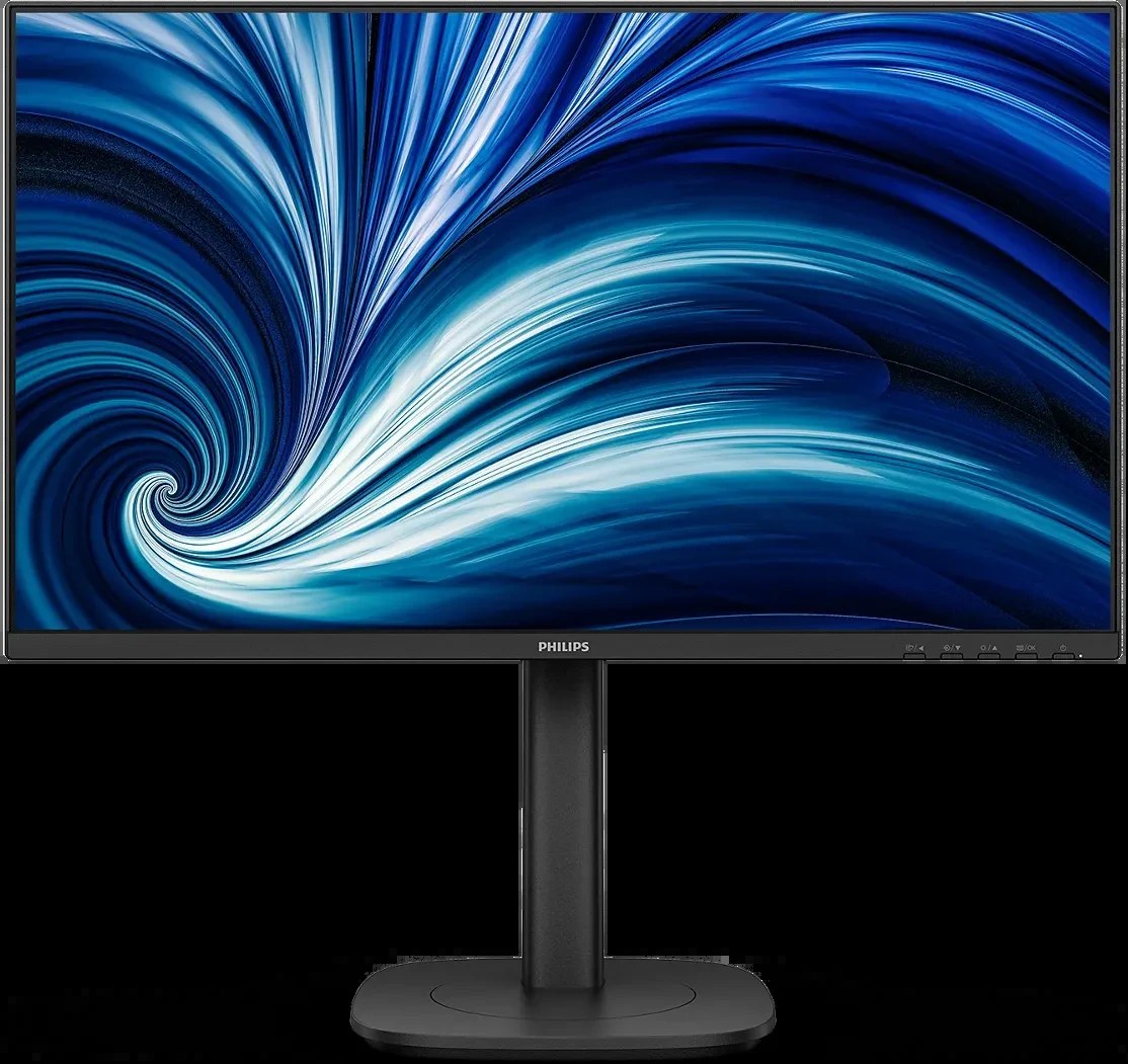 Монитор 23.8" Philips 24B2U3301 IPS 1920x1080, 120 Гц, 4 мс, 16:9, 300 кд/м², HDMI 1.4, DP 1.4, USB-C (90 Вт), USB Hub (4x USB 3.2 Gen 1), 3.5 Jack, динамики (2x2 Вт), RJ45, HDR10, Adaptive-Sync, черный