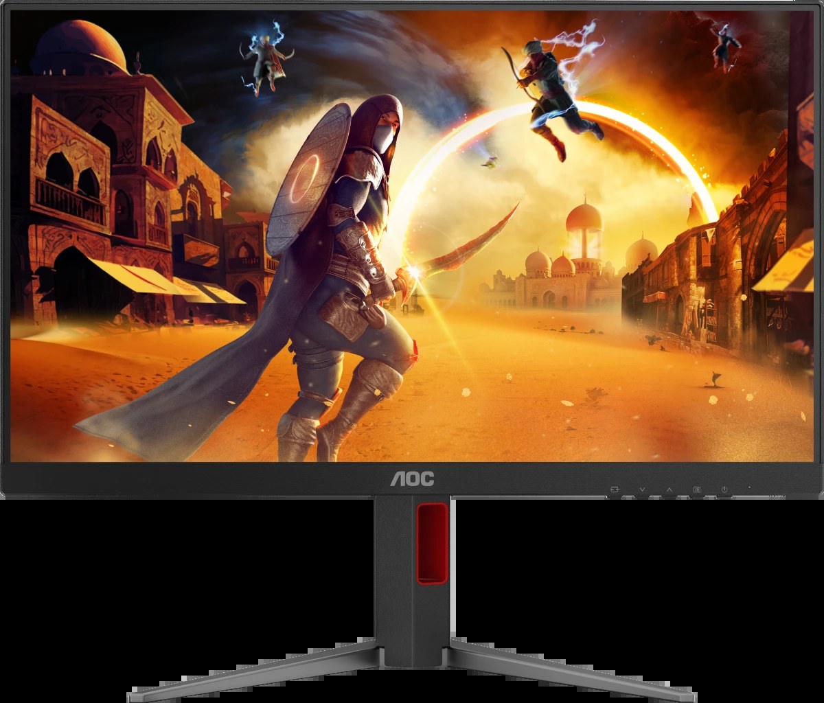 Монитор 23.8" AOC 24G4HA IPS 1920x1080, 200 Гц, 0.5 мс, 16:9, 300 кд/м², 2xHDMI 2.0, DP 1.4, 3.5 Jack, динамики (2x2 Вт), HDR10, G-Sync, черный