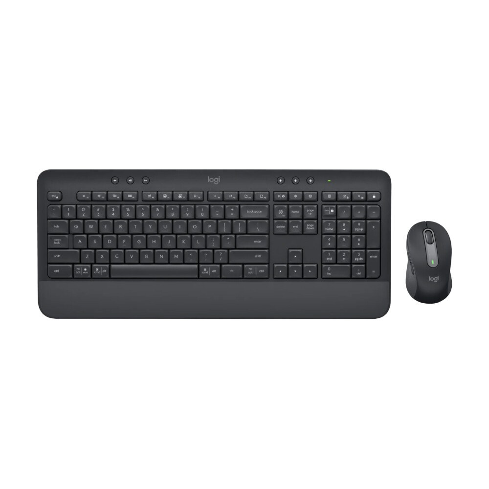 Комплект клавиатура+мышь Logitech Signature MK650 беспроводной, USB + Bluetooth, 4000 DPI, серый/чёрный