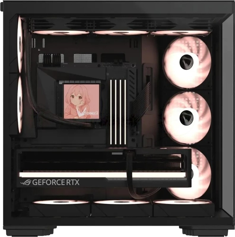 Компьютерный корпус Formula Crystal Z7 PA черный без БП ATX 5x120мм 1xUSB3.0 1xUSB3.1 audio bott PSU