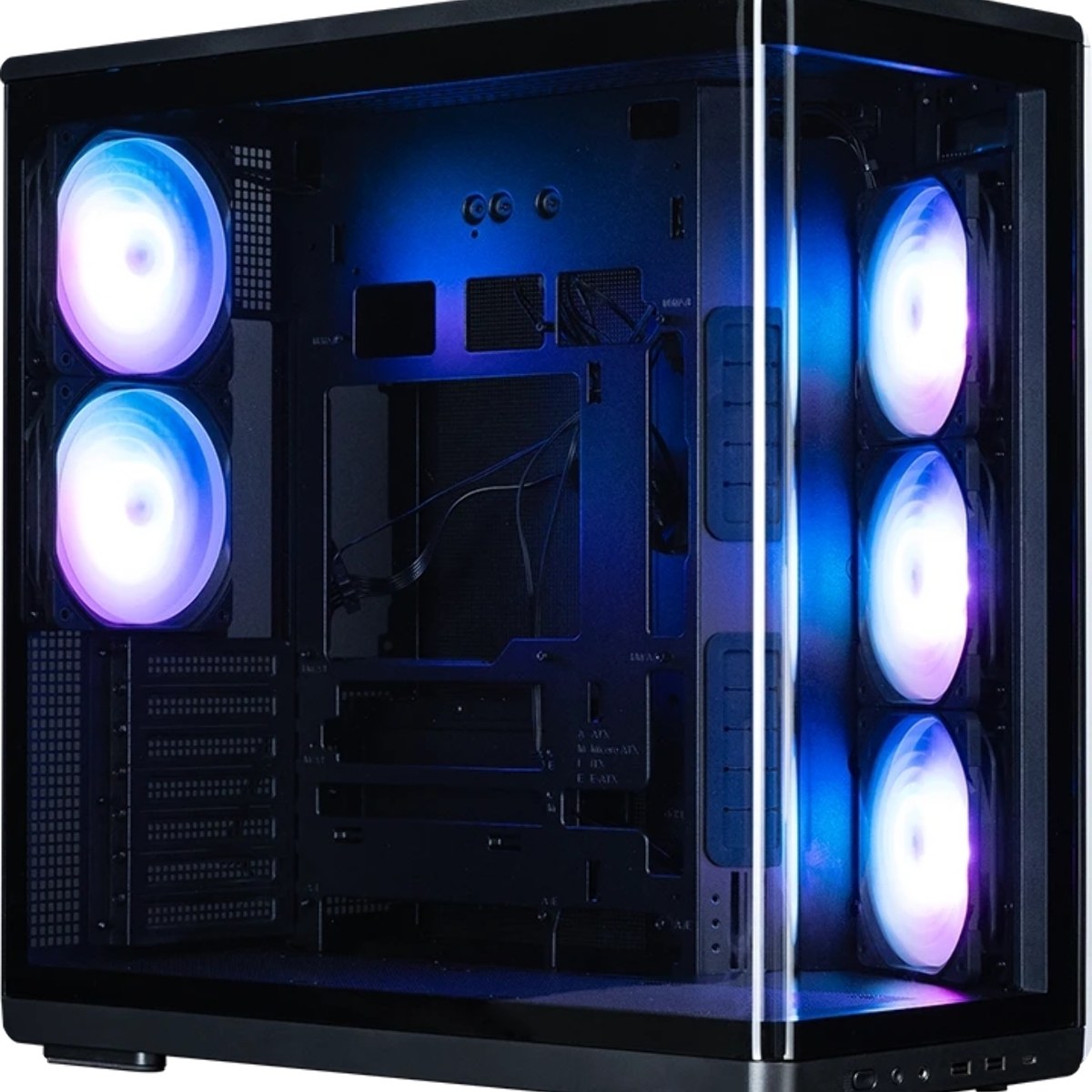 Компьютерный корпус ZALMAN MidTower P60 black (ATX, без БП, 2xUSB 3.0+USB Type C, 5x120мм ARGb) (Zalman P60 Black)