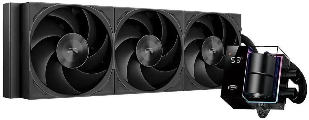 Система жидкостного охлаждения PcCooler DS360 Pro Digital ARGb Soc-AM5/AM4/1200/1700/1851 черный 4-pin 15-34.3dB Al LCD 310W Ret (D7-S360WBKN-GL)