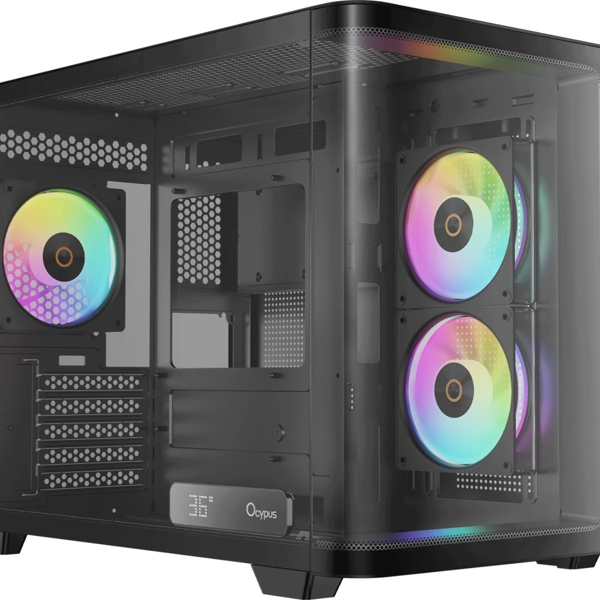 Компьютерный корпус Ocypus Iota C50 BK Curve ARGB Digital mATX без БП (Iota-C50-BKD300CD-GL)