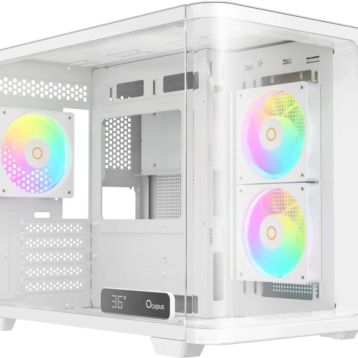 Компьютерный корпус Ocypus Iota C50 WH Curve ARGB Digital (Iota-C50-WHD300CD-GL)