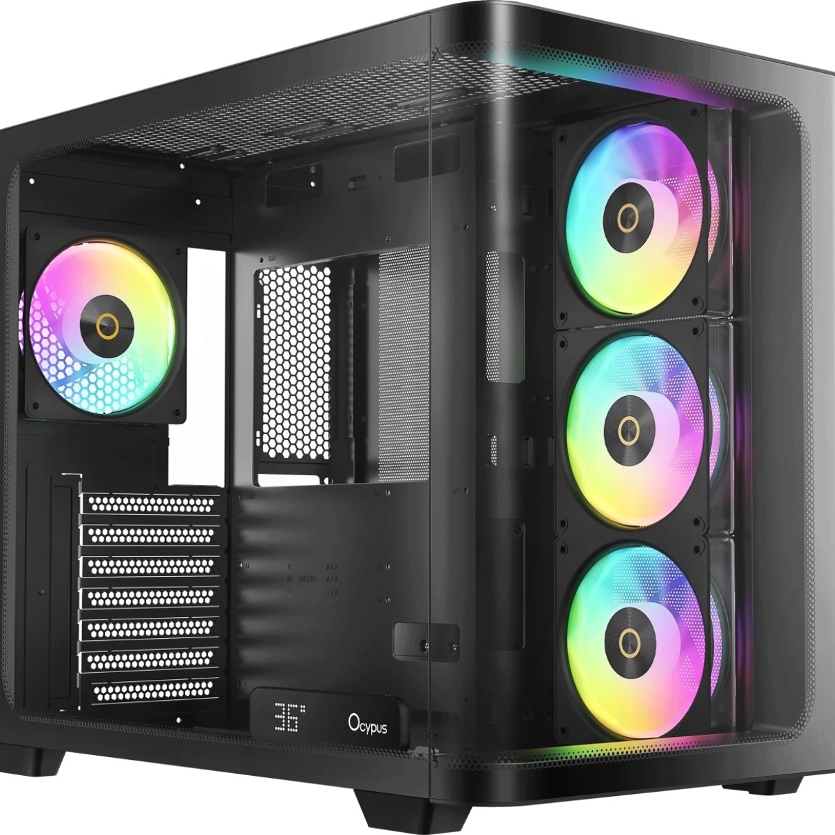 Компьютерный корпус Ocypus Iota C70 BK Curve ARGB Digital (Iota-C70-BKD400CD-GL)