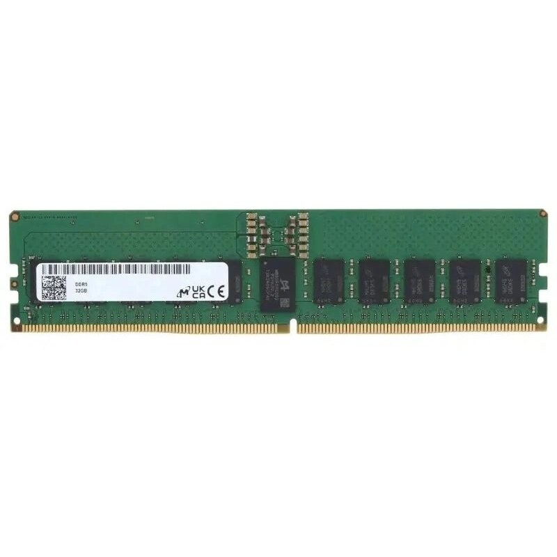 Оперативная память Micron, DDR5, 32GB (1x32GB), 6400 MHz, CL52, RDIMM