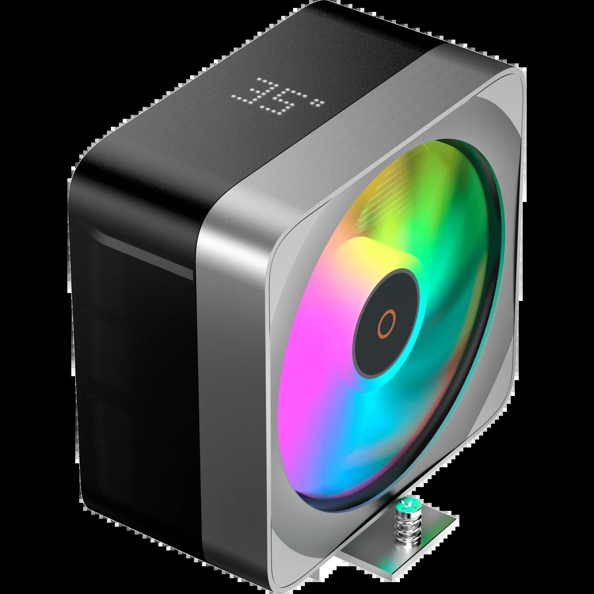 Кулер для процессора Ocypus Delta A40 EX BK Digital, 120мм ARGB FAN, Top Display Panel, 4 HEAT PIPES, 4-PIN PWM, 500-1800 RPM, 29DBA, HYDRO BEARING, LGA115X/1200/1700/18XX, AM4/AM5