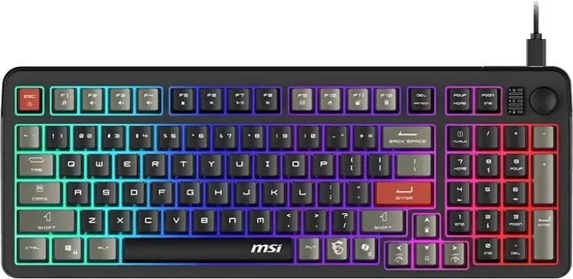 Клавиатура MSI GK110 черный/серый USB for gamer LED (S11-04RU258-HH9)