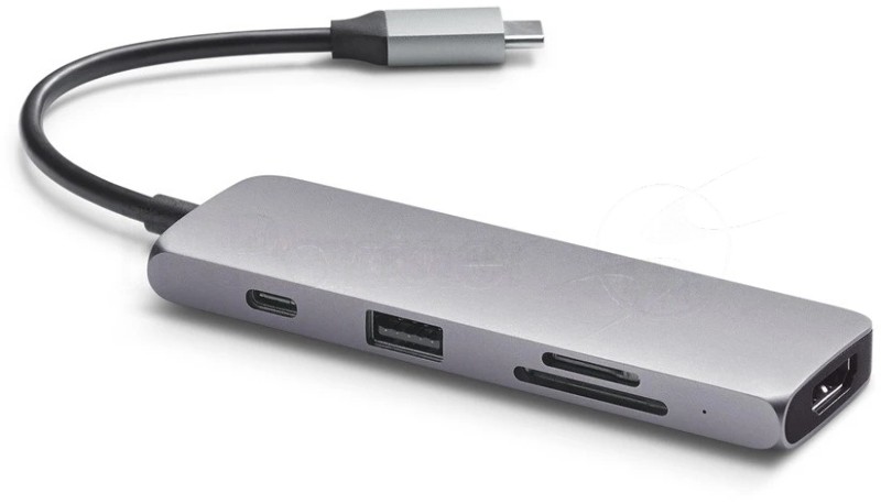 USB-концентратор Satechi ST-UCMPAM, USB Type-C, USB 3.0/USB Type-C/HDMI/SD/micro-SD, USB Type-C