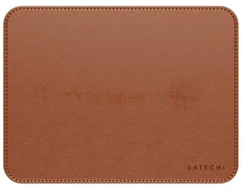 Коврик для мыши из веганской кожи Satechi Vegan-Leather Premium Desk Mat, коричневый