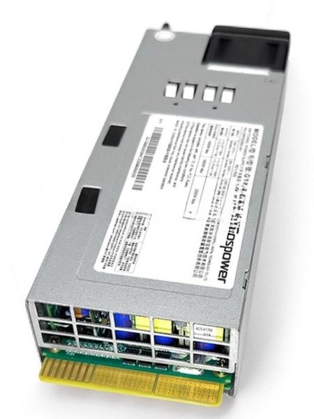 Серверный блок питания Gospower G1358-1600WNAA, 1600Вт, 80+ Titanium, 40мм, 1U, серый