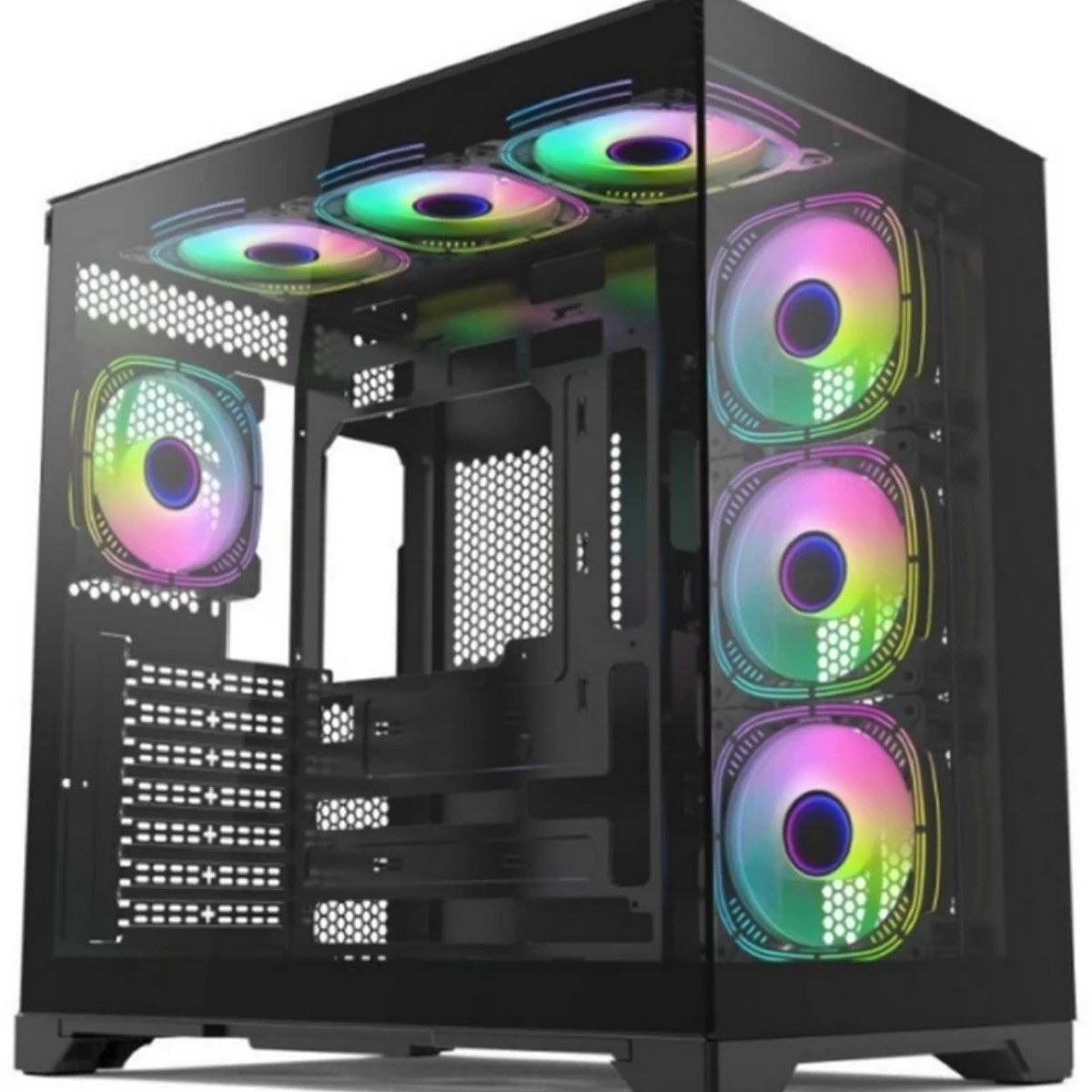 Компьютерный корпус Forza FZ-G42A Seaview TG ATX Case, black, w/o psu, Tempered glass front panel, 1x3,5", 3x2,5",USB3.