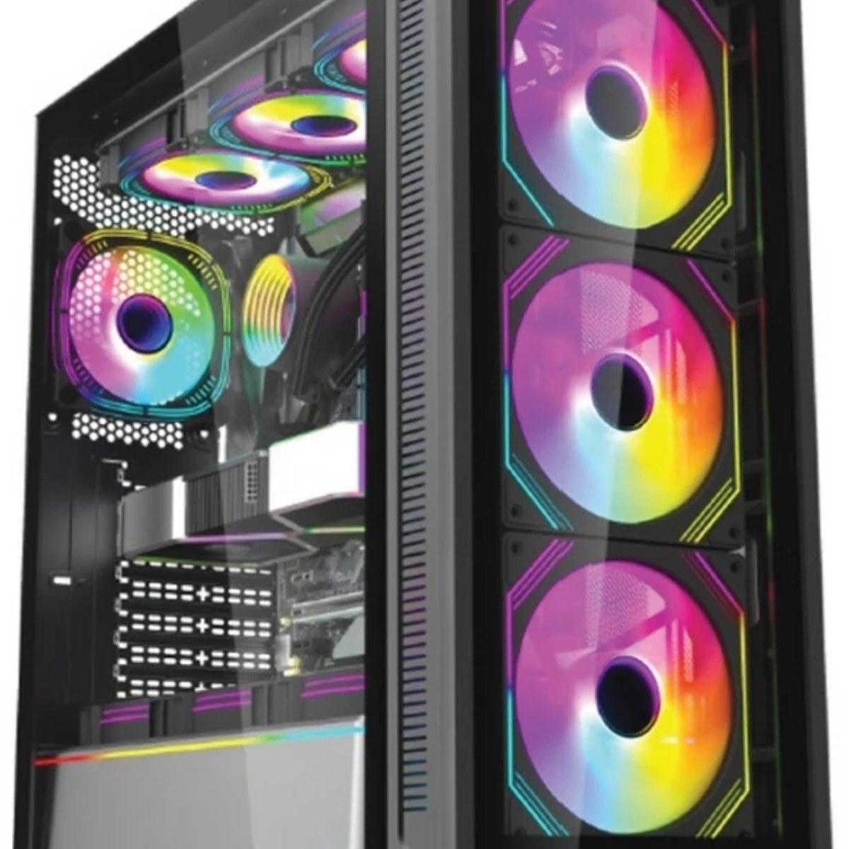 Компьютерный корпус Forza FZ-G901 EATX Case, black, w/o psu,Tempered glass front panel, 2x3,5", 2x2,5",USB3.0*1+USB3.0