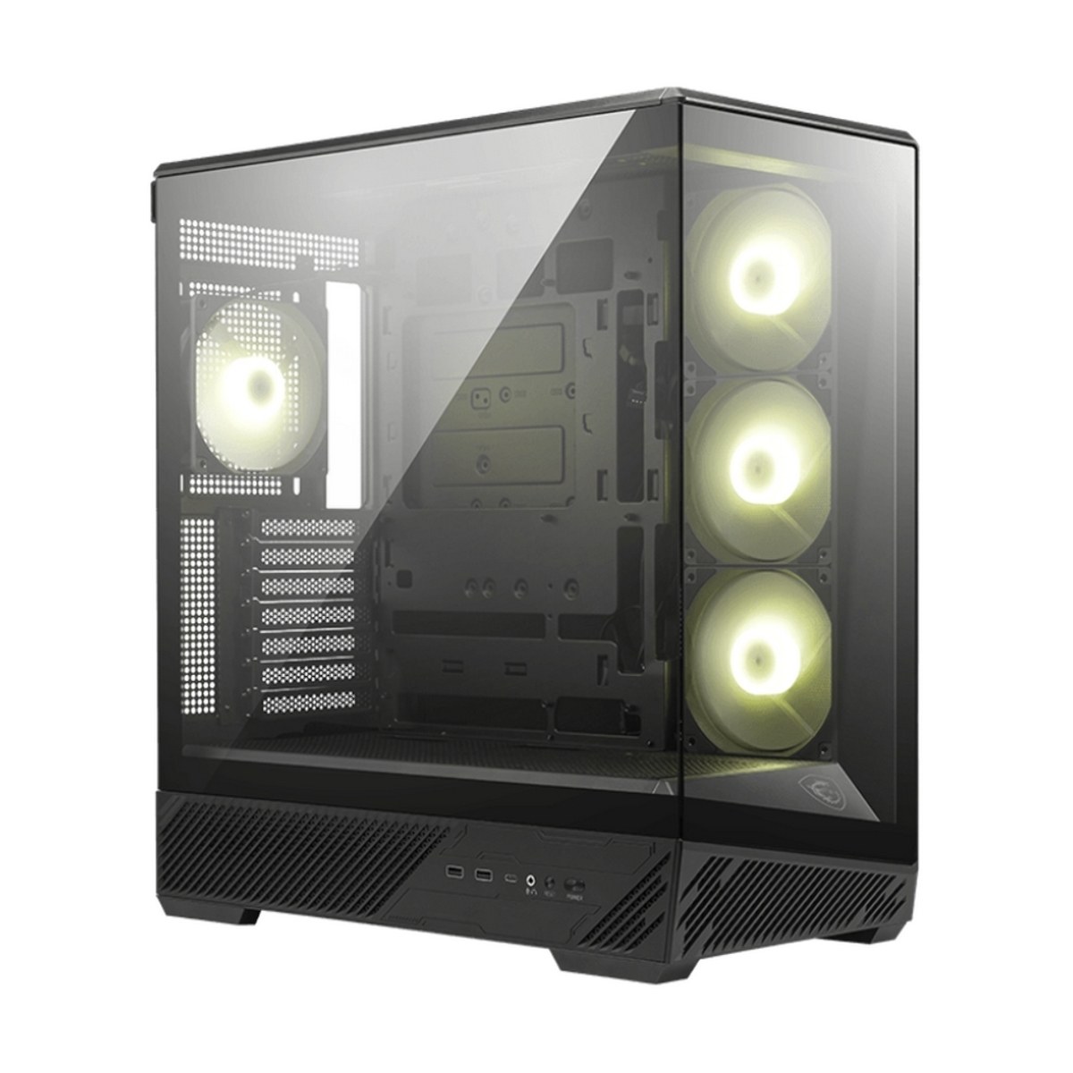 Компьютерный корпус MSI MAG PANO 130R PZ 2xUSB 3.2 Gen 1, 1xUSB 3.2 Gen2 Type-C, 3x120мм ARGB Reverse Blade Fan, 1x120мм ARGB Fan, 1 to 3 Fan PWM Splitter, Tempered Glass Window