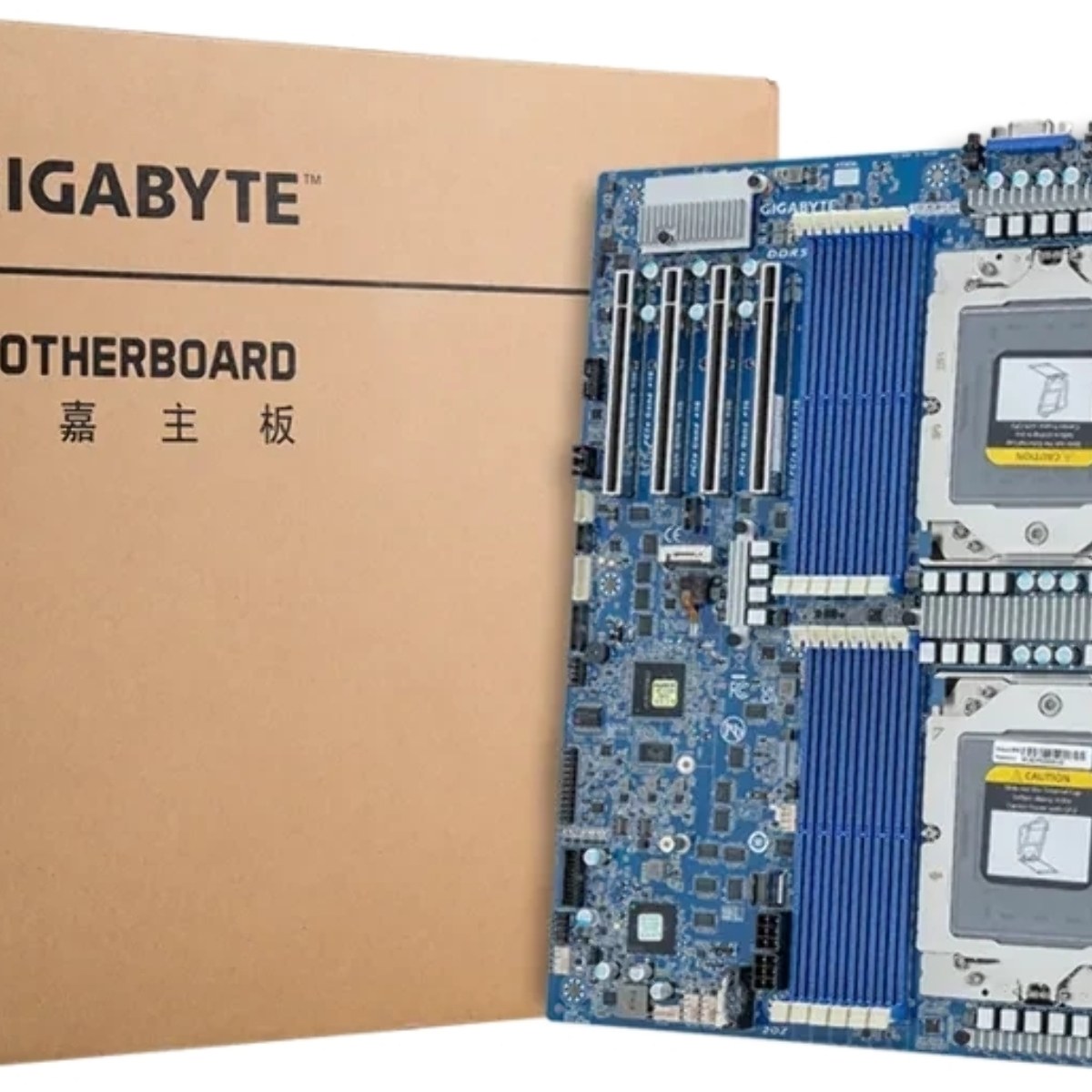 Серверная материнская плата Gigabyte MZ73-LM1, 2xSP5, AMD EPYC 9004/9005, 24xDDR5 RDIMM (до 4096 ГБ, 4800 МГц), 3xSlimSAS, 4xPCIe 4.0 x16, 1xM.2 22110, 2x10Gb LAN, 1xGb LAN (IPMI), 2xUSB-A 5Gbps, 1xVGA, 1xCOM, EATX