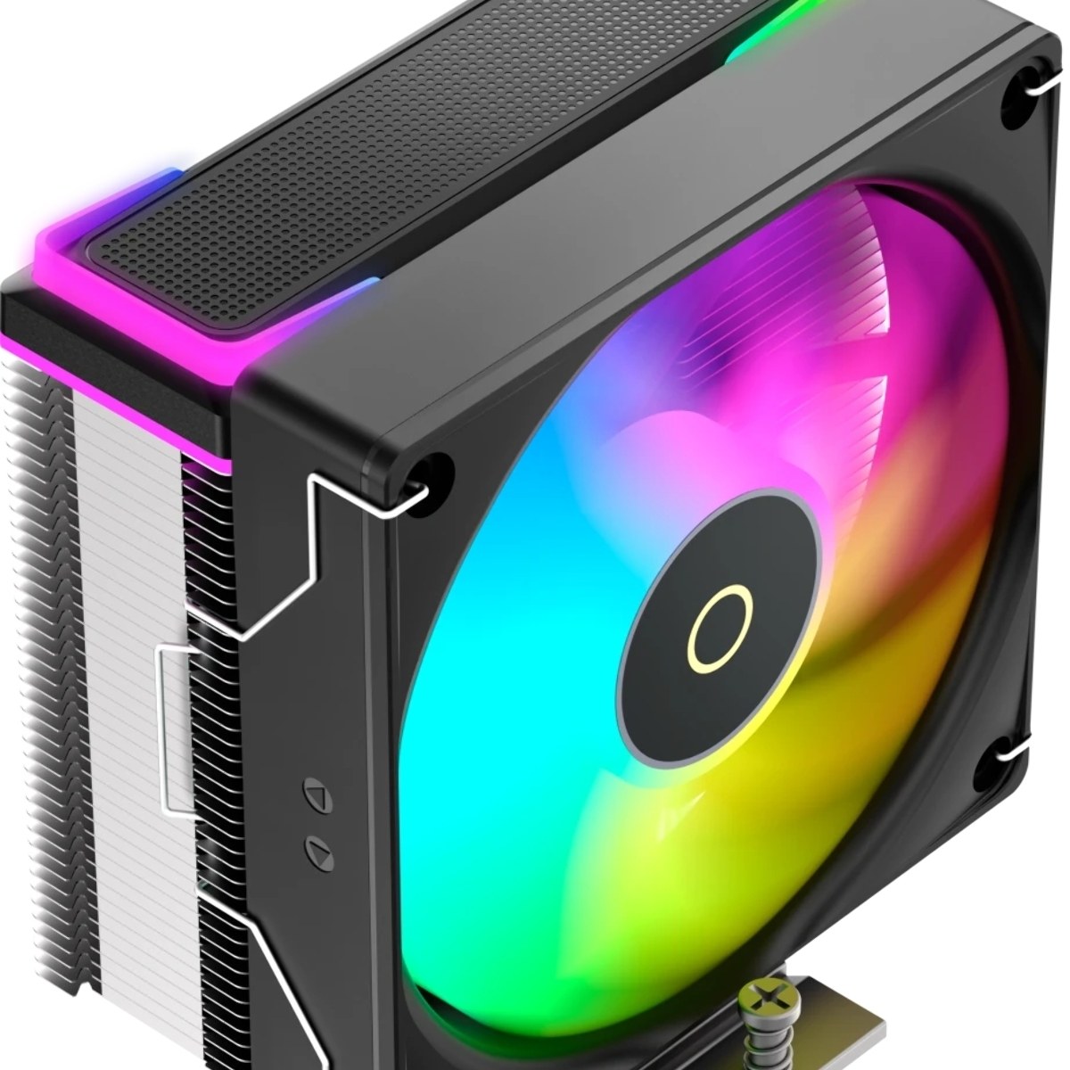 Кулер для процессора Ocypus Delta A40 SE BK ARGB, 120мм ARGB FAN, Top ARGB Panel, 4 HEAT PIPES, 4-PIN PWM, 800-1800 RPM, 31DBA, HYDRO BEARING, LGA115X/1200/1700/18XX, AM4/AM5