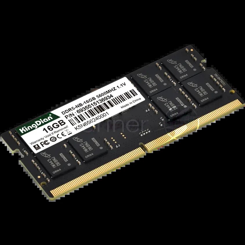 Оперативная память KingDian, DDR5, 16GB (1x16GB), 5600 MHz, CL46, без радиатора, SO-DIMM