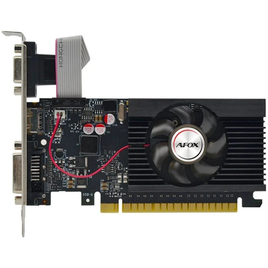 Видеокарта AFOX GeForce GT 710, 4 GB DDR3, 64 bit, DVI-D, HDMI, VGA (D-Sub), GPU 954 МГц