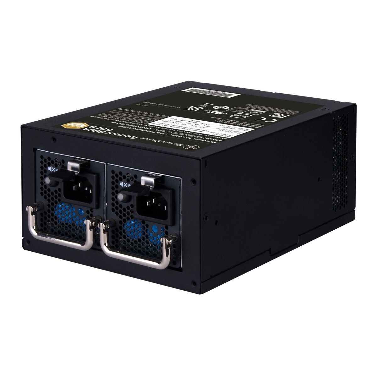 Блок питания SilverStone 900W Gemini 900A, 900Вт, 80+ Gold, 40мм, модульный, черный
