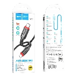 Кабель USB2.0 Hoco Type-C/Type-C, 3А, 60Вт, X59, 1м, черный, коробка