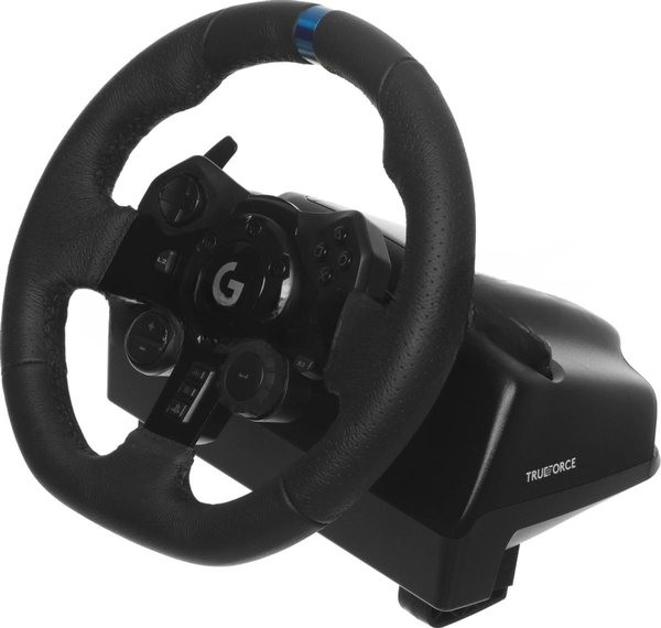 Руль Logitech G923 10кноп. (с педалями) черный