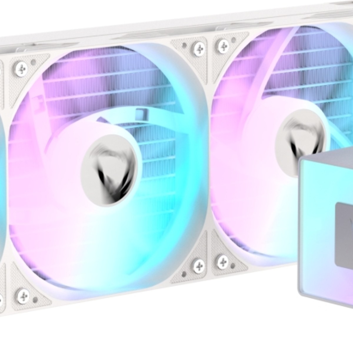 Кулер с водяным охлаждением Formula V Line ICE JET GLOW 360 WH, 360мм, 3x120мм, ARGB fans, LGA115X/1200/1700/1851, AM4/AM5