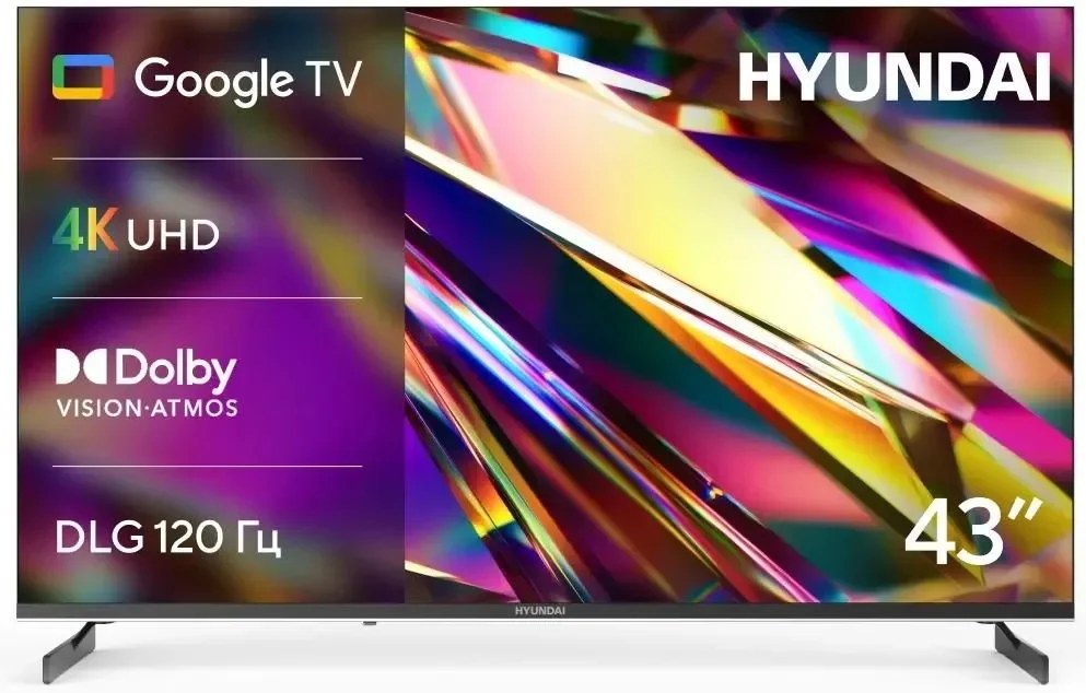 Телевизор Hyundai 43" H-LED43BU7011 черный LED 4K UHD 60Hz Smart TV 2GB/16GB